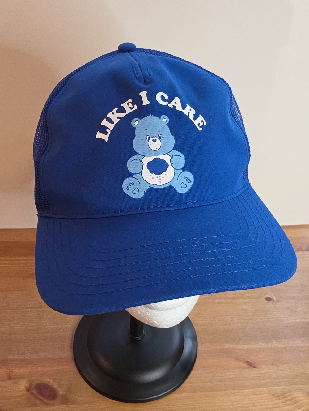 MAD Engine Care Bears Royal Blue Trucker Cap with Grumpy Bear